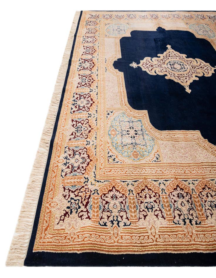 Detail image of 8' 2 x 8' 2 Hand Knotted Kerman Wool Square Rug