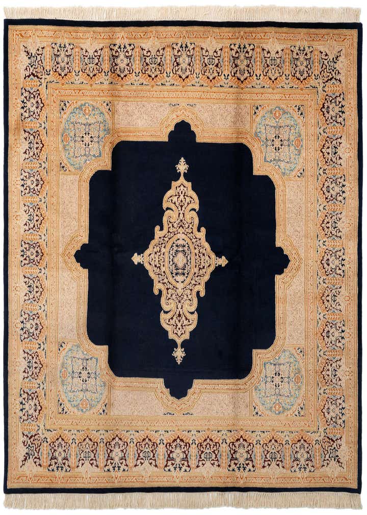 8' 2 x 8' 2 Hand Knotted Kerman Wool Square Rug