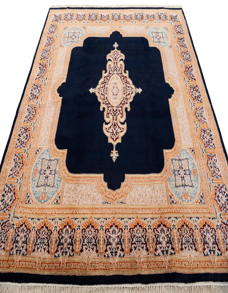 Detail image of 8' 4 x 8' 4 Hand Knotted Kerman Wool Square Rug