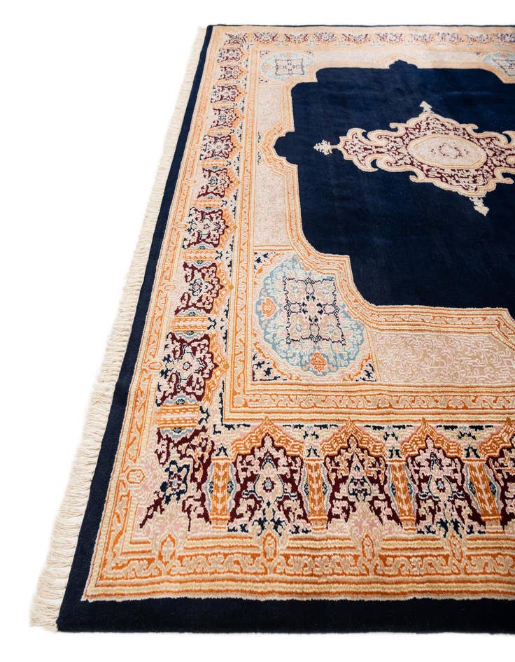 Detail image of 8' 4 x 8' 4 Hand Knotted Kerman Wool Square Rug