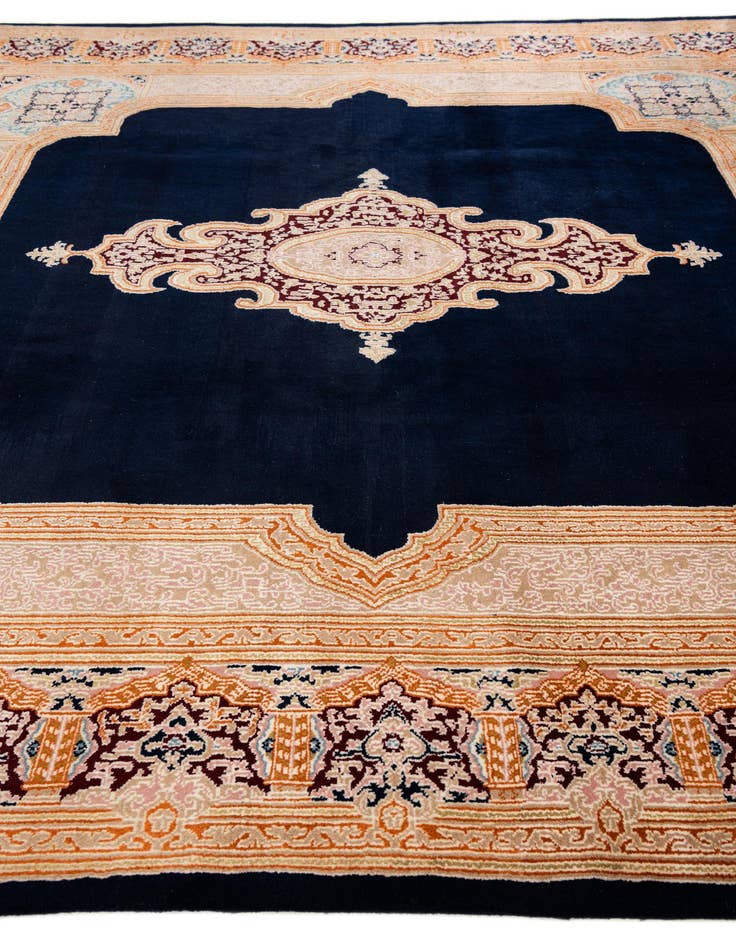 Detail image of 8' 4 x 8' 4 Hand Knotted Kerman Wool Square Rug