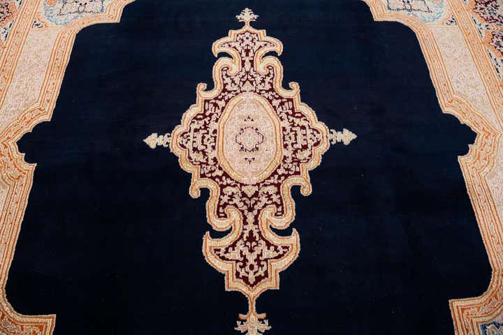 8' 4 x 8' 4 Hand Knotted Kerman Wool Square Rug