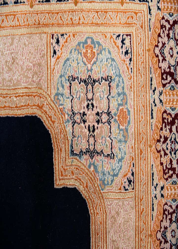 8' 4 x 8' 4 Hand Knotted Kerman Wool Square Rug
