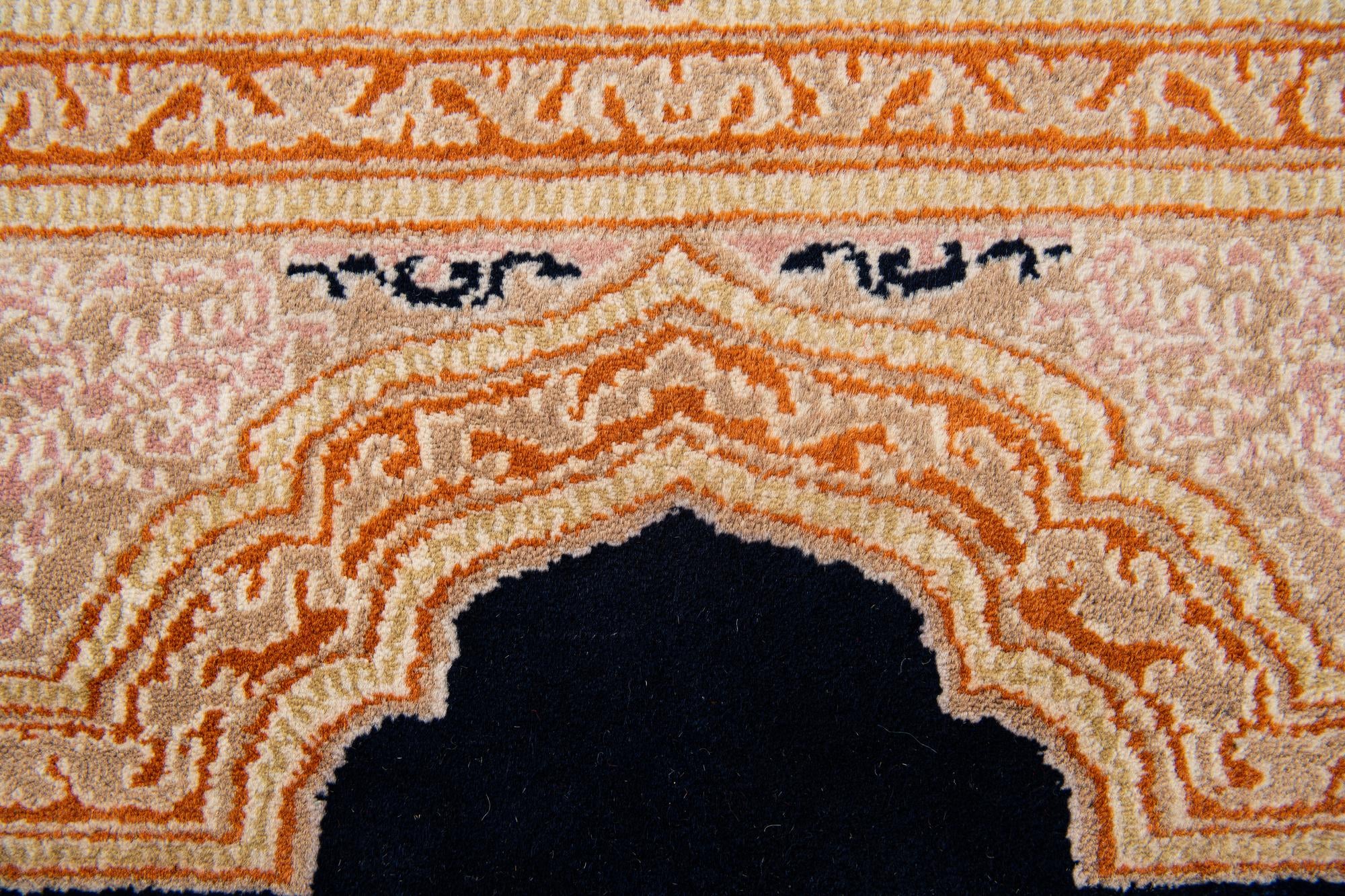 8' 4 x 8' 4 Hand Knotted Kerman Wool Square Rug