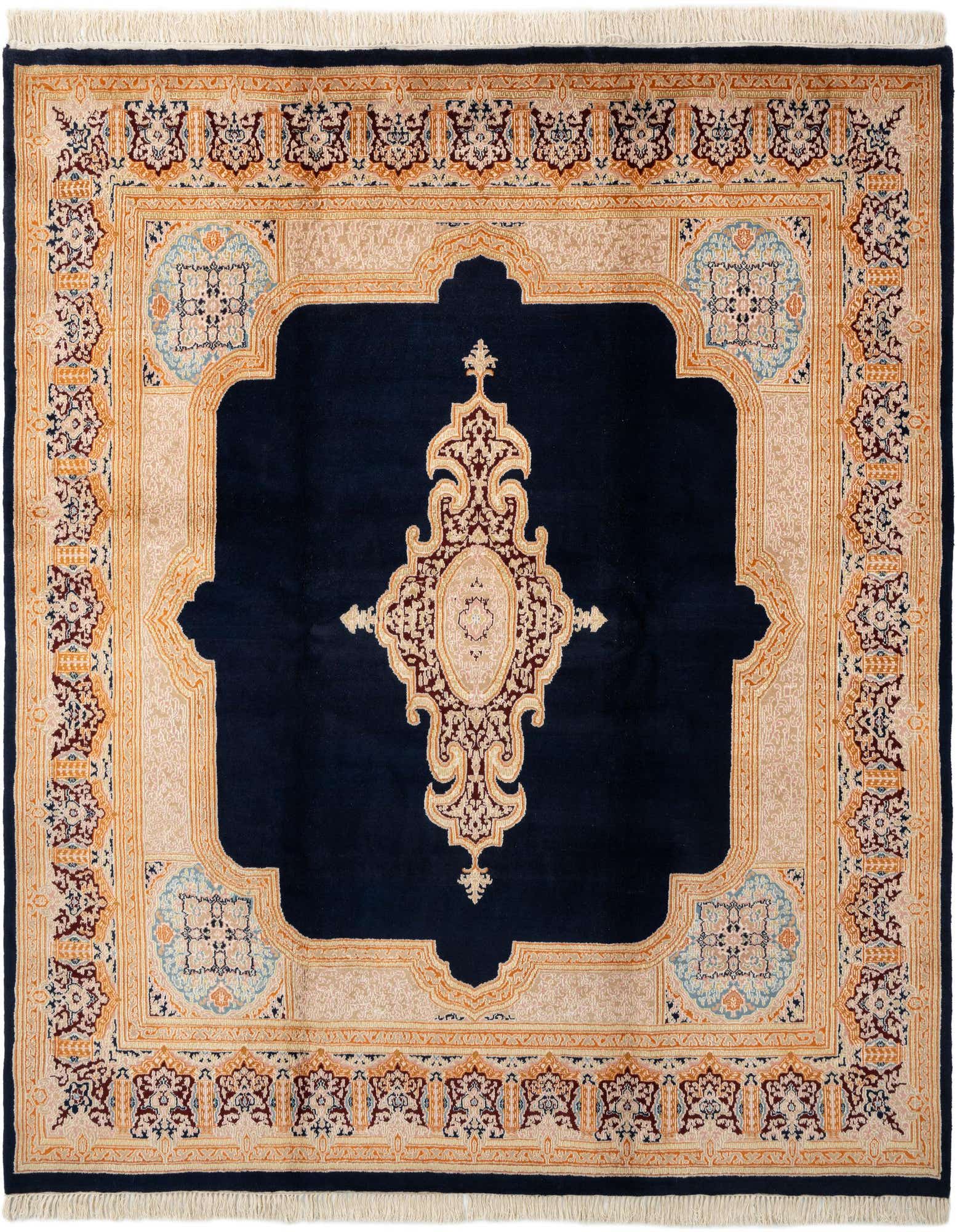 8' 4 x 8' 4 Hand Knotted Kerman Wool Square Rug