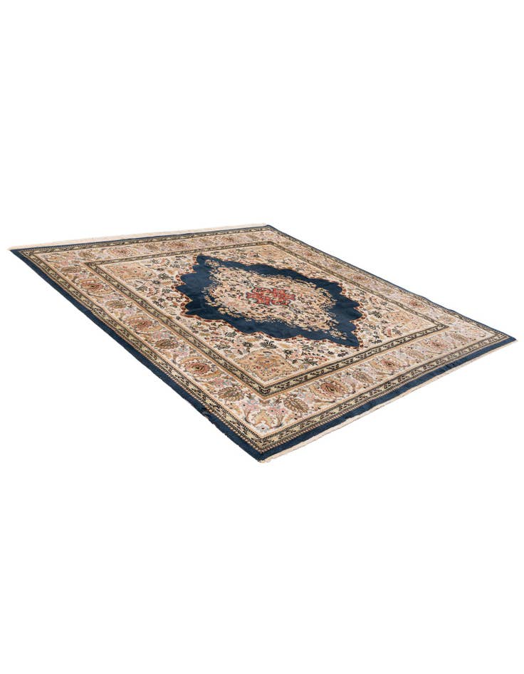 Detail image of 8' 1 x 8' 1  Hand Knotted Kerman Oriental Wool Square Rug