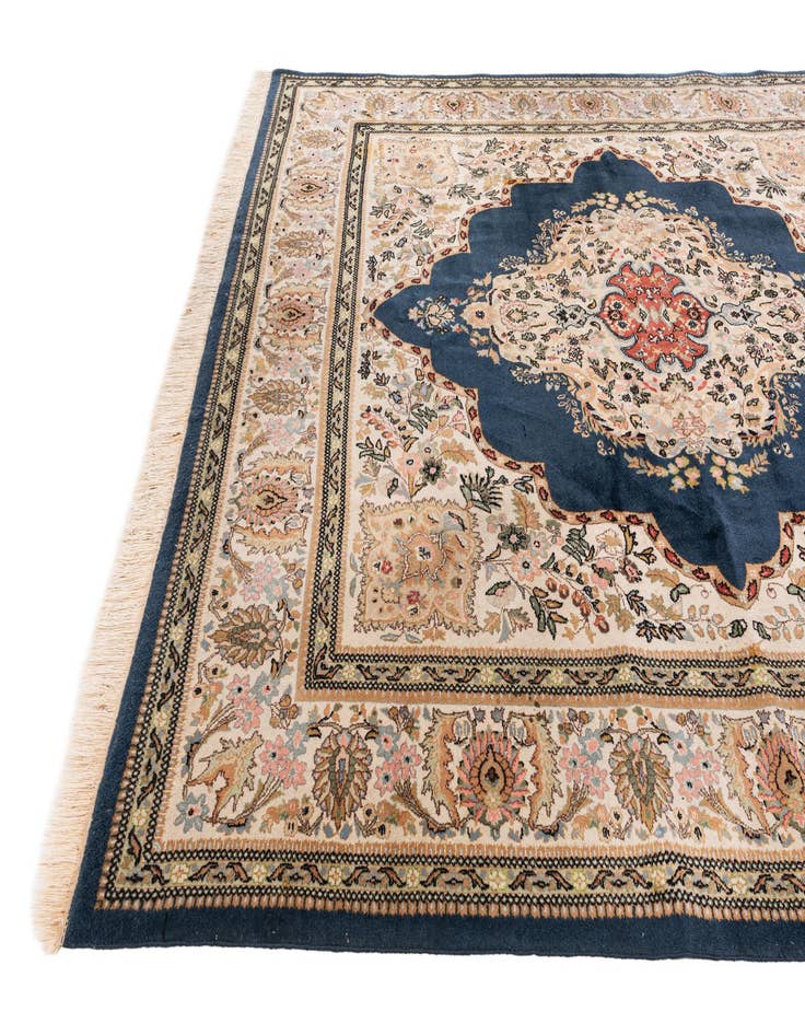 Detail image of 8' 1 x 8' 1  Hand Knotted Kerman Oriental Wool Square Rug