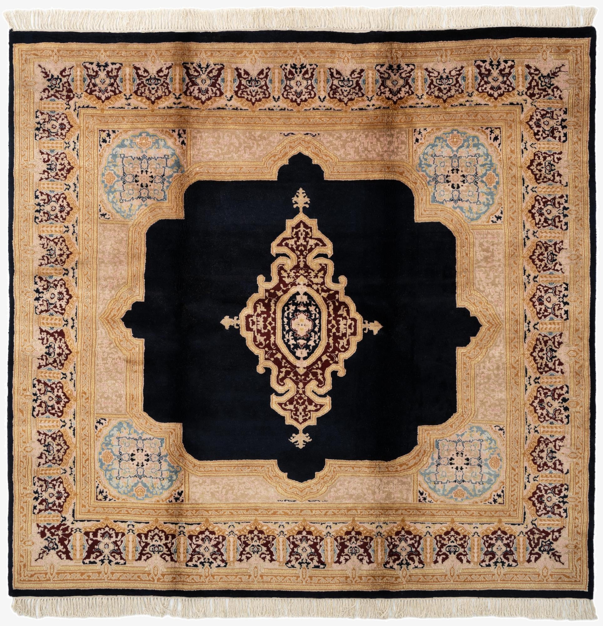 7' 10 x 8' 2 Kerman Wool Square Rug