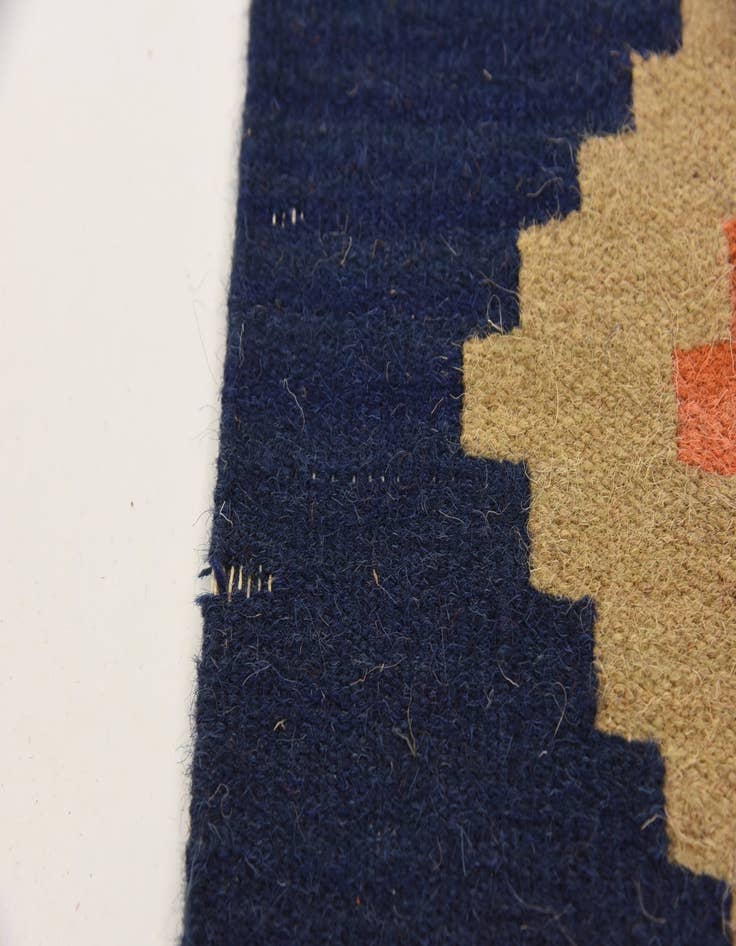 Detail image of 6' 6 x 6' 7  Hand Woven Kilim Dhurrie Wool Square Rug