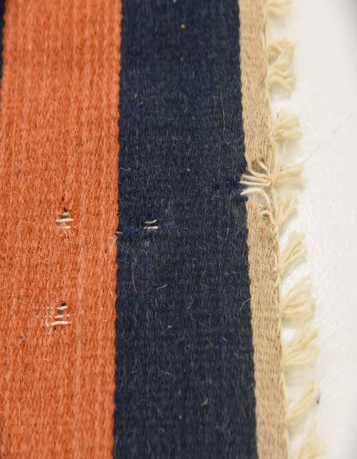 Detail image of 6' 6 x 6' 7  Hand Woven Kilim Dhurrie Wool Square Rug