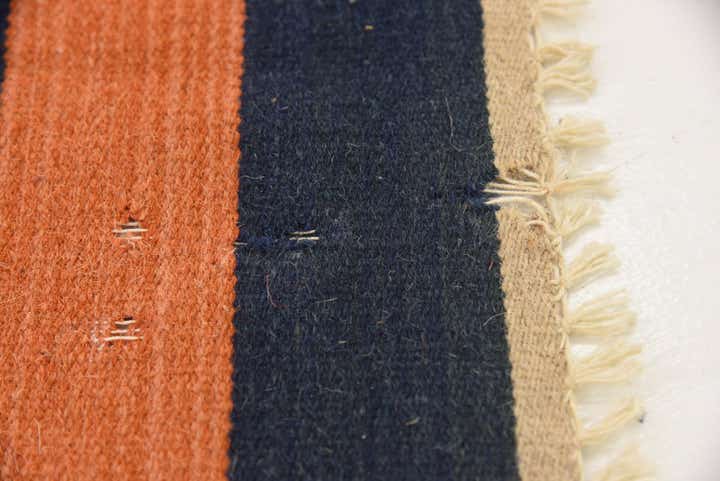 6' 6 x 6' 7 Hand Woven Kilim Dhurrie Wool Square Rug