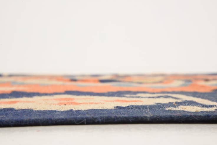 Detail image of 6' 6 x 6' 7 Hand Woven Kilim Dhurrie Wool Square Rug