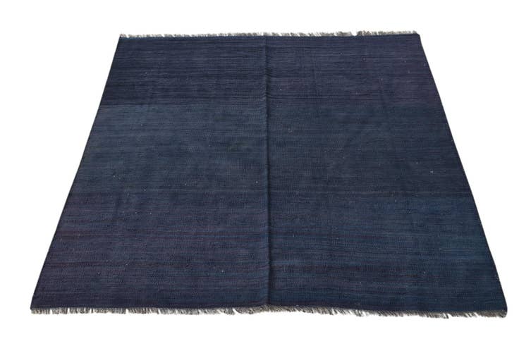 Detail image of 4' 3 x 4' 6 Hand Woven Kilim Modern Wool Square Rug