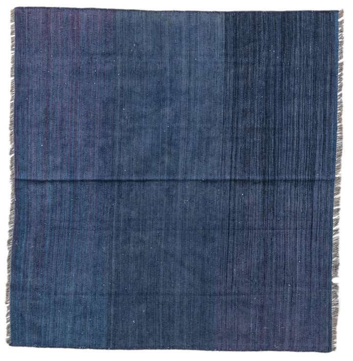 4' 3 x 4' 6 Hand Woven Kilim Modern Wool Square Rug