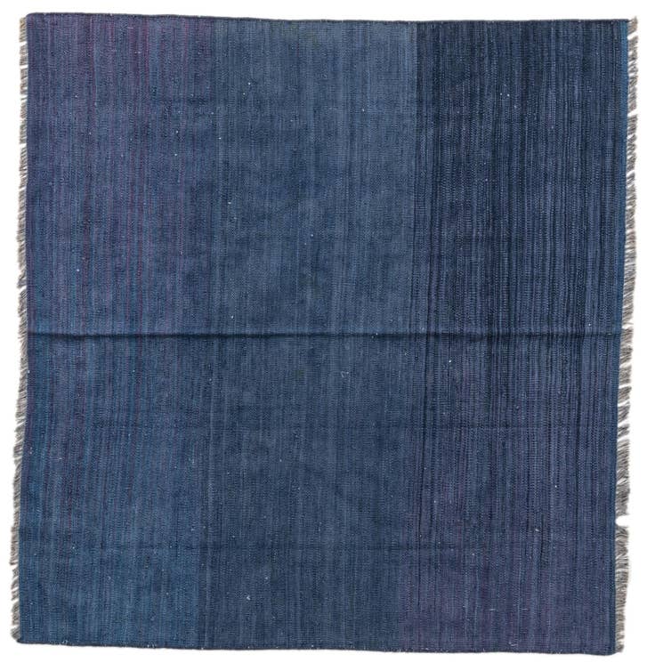Detail image of 4' 3 x 4' 6 Hand Woven Kilim Modern Wool Square Rug