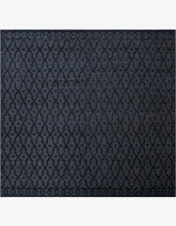 Navy Blue Hand Woven Larsa Jute Square Rug