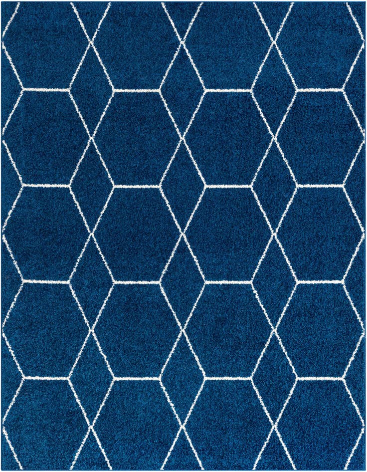 Detail image of 5' 3 x 5' 3 Lattice Frieze Square Rug