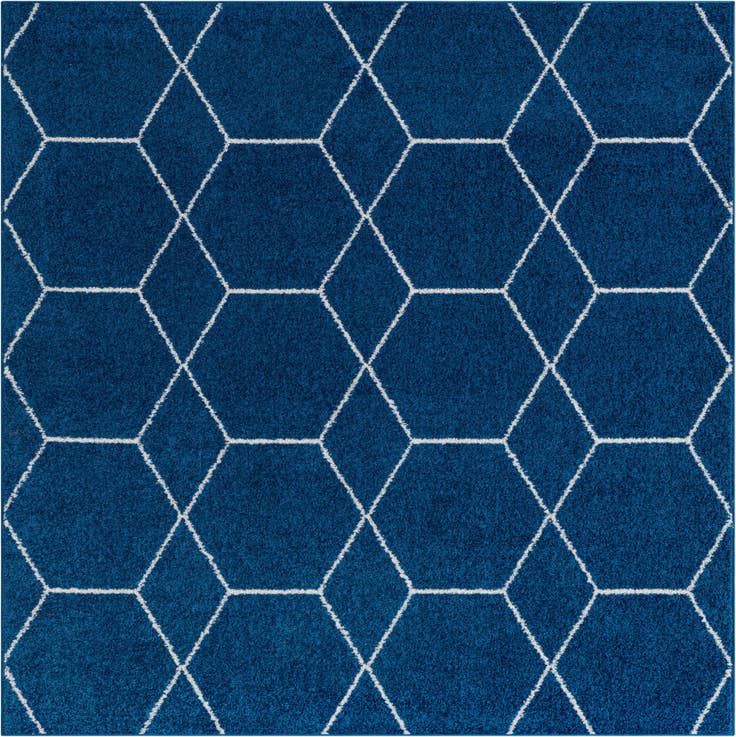 Detail image of 7' x 7' Lattice Frieze Square Rug