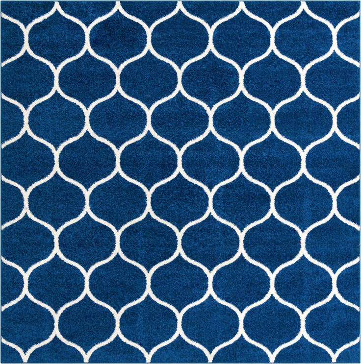 Detail image of 4' x 4' Lattice Frieze Square Rug