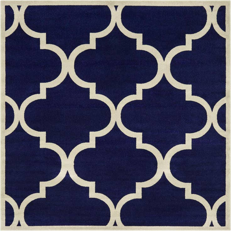 Detail image of 7' 10 x 7' 10 Lattice Square Rug