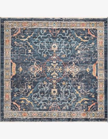 Navy Blue Lola Square Rug