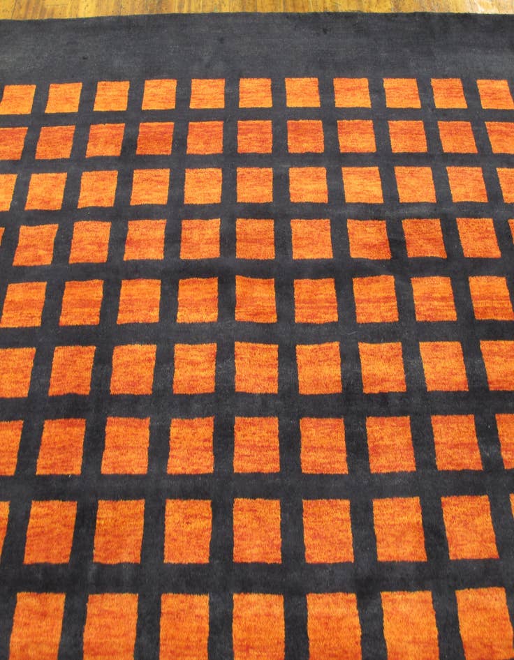 Detail image of 8' 2 x 8' 4 Hand Knotted Loribaft Gabbeh Oriental Wool Square Rug