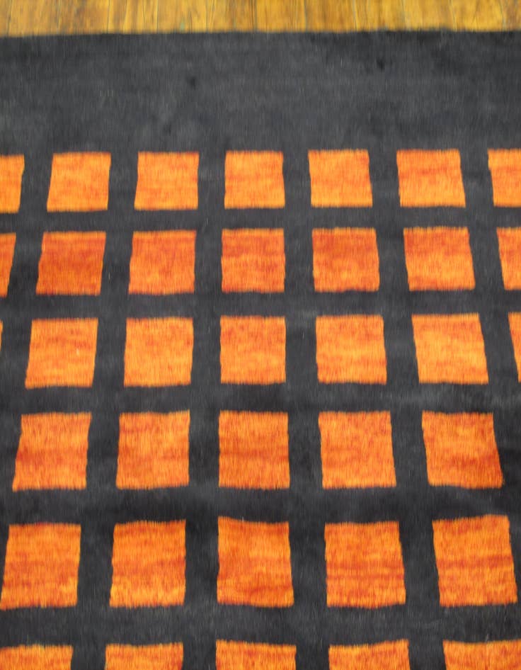 Detail image of 8' 2 x 8' 4 Hand Knotted Loribaft Gabbeh Oriental Wool Square Rug