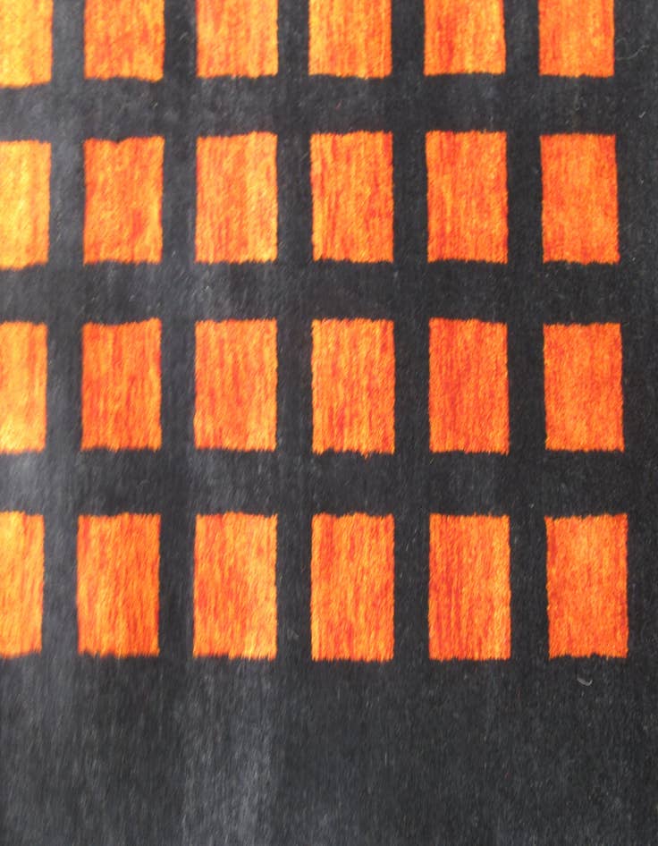 Detail image of 8' 2 x 8' 4 Hand Knotted Loribaft Gabbeh Oriental Wool Square Rug