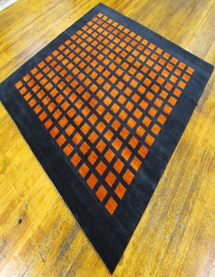 Detail image of 8' 2 x 8' 4 Hand Knotted Loribaft Gabbeh Oriental Wool Square Rug