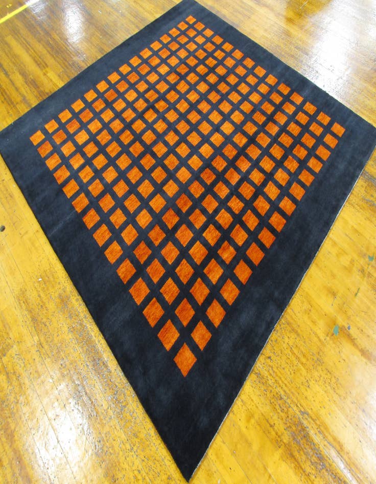 Detail image of 8' 2 x 8' 4 Hand Knotted Loribaft Gabbeh Oriental Wool Square Rug