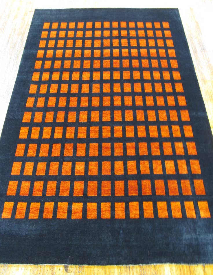 Detail image of 8' 2 x 8' 4 Hand Knotted Loribaft Gabbeh Oriental Wool Square Rug