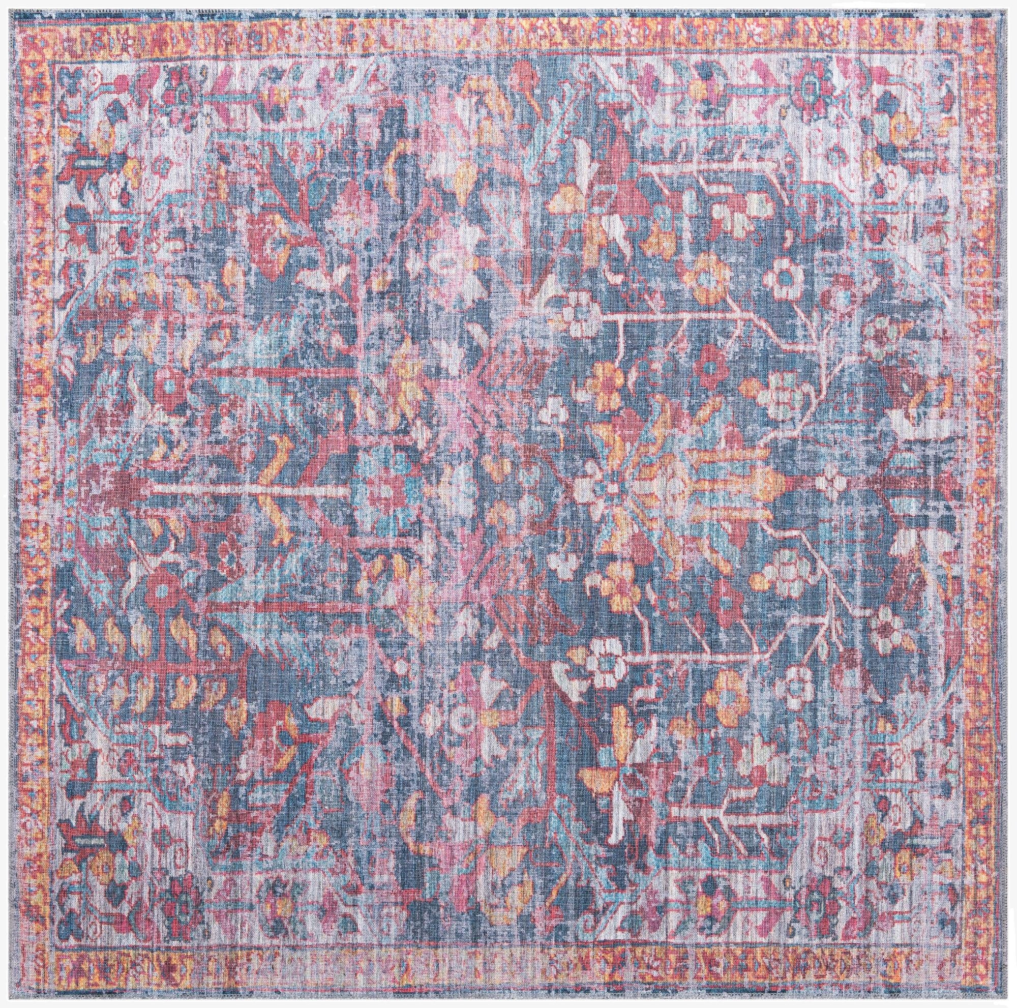 7' 3 x 7' 3  Washable Maahru Square Rug