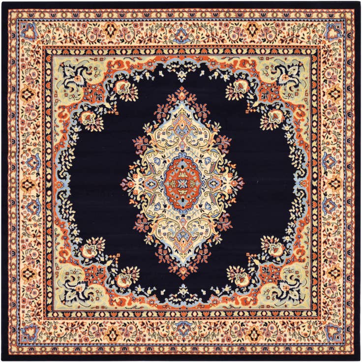 Detail image of 7' 10 x 7' 10 Mashad Design Square Rug