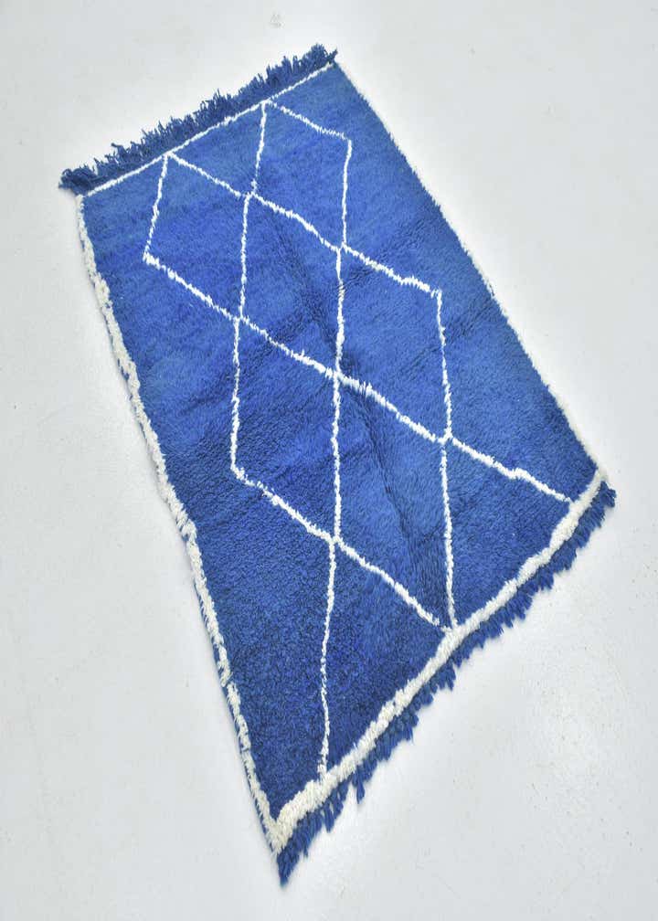 3' 6 x 4' 5 Hand Knotted Moroccan Wool Square Rug