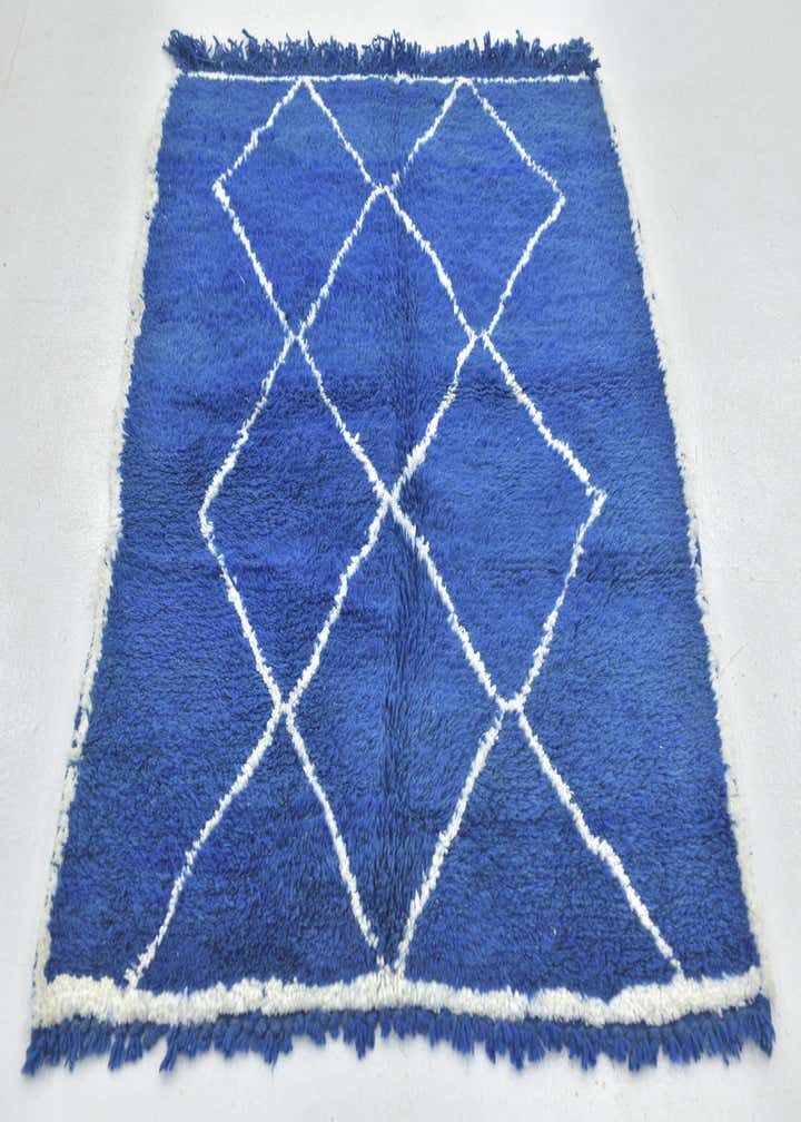 3' 6 x 4' 5 Hand Knotted Moroccan Wool Square Rug