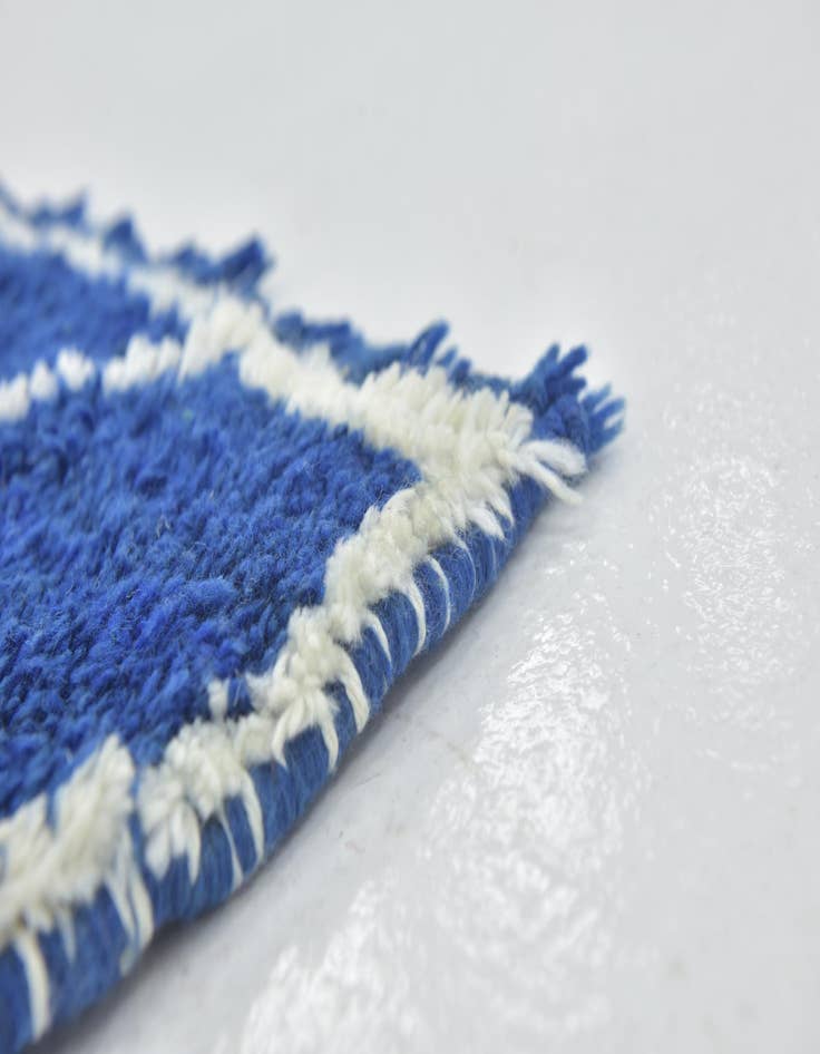 Detail image of 3' 6 x 4' 5 Hand Knotted Moroccan Wool Square Rug
