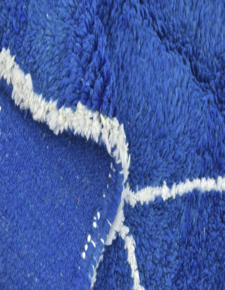 Detail image of 3' 6 x 4' 5 Hand Knotted Moroccan Wool Square Rug