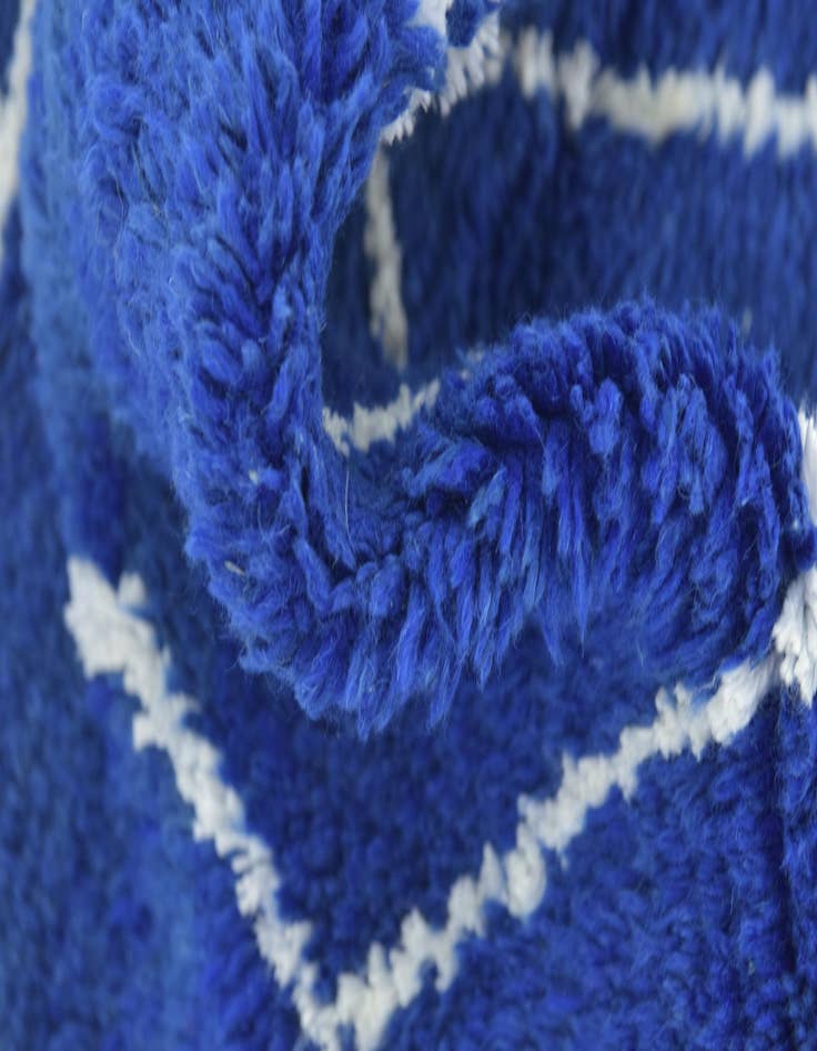 Detail image of 3' 6 x 4' 5  Hand Knotted Moroccan Wool Square Rug