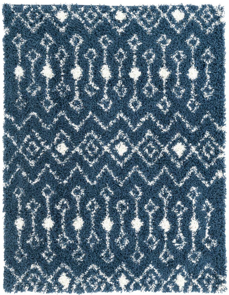 Detail image of 5' 3 x 5' 3 Moroccan Trellis Shag Square Rug