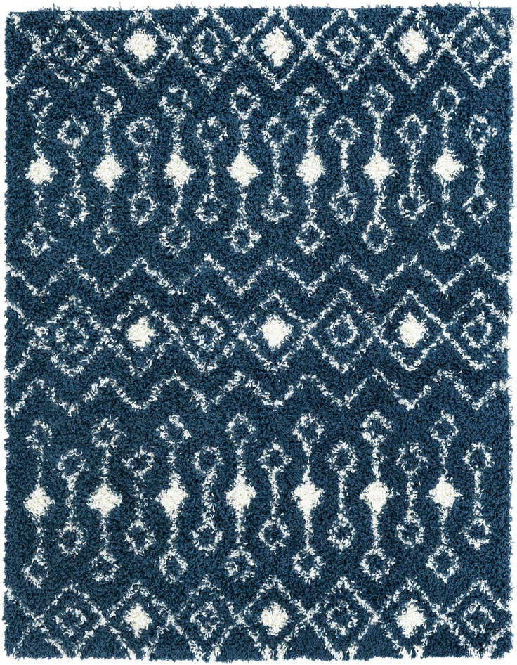 Detail image of 6' x 6' Moroccan Trellis Shag Square Rug