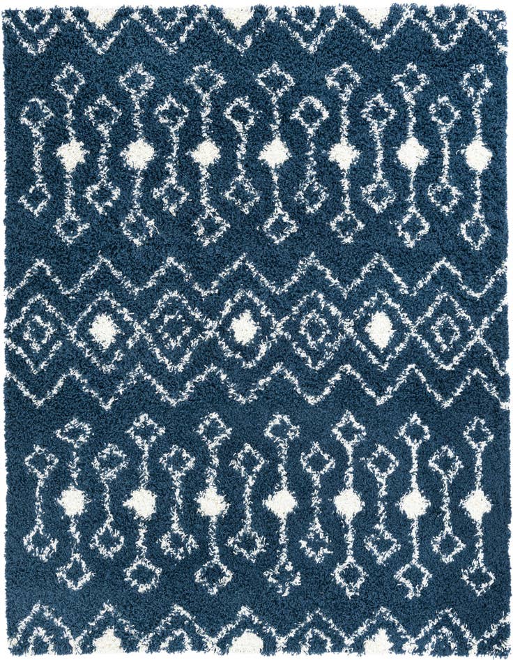 Detail image of 7' x 7' Moroccan Trellis Shag Square Rug