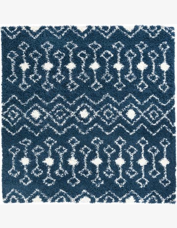 7' x 7' Moroccan Trellis Shag Square Rug
