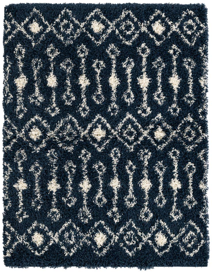 Detail image of 4' 7 x 4' 9 Moroccan Trellis Shag Square Rug