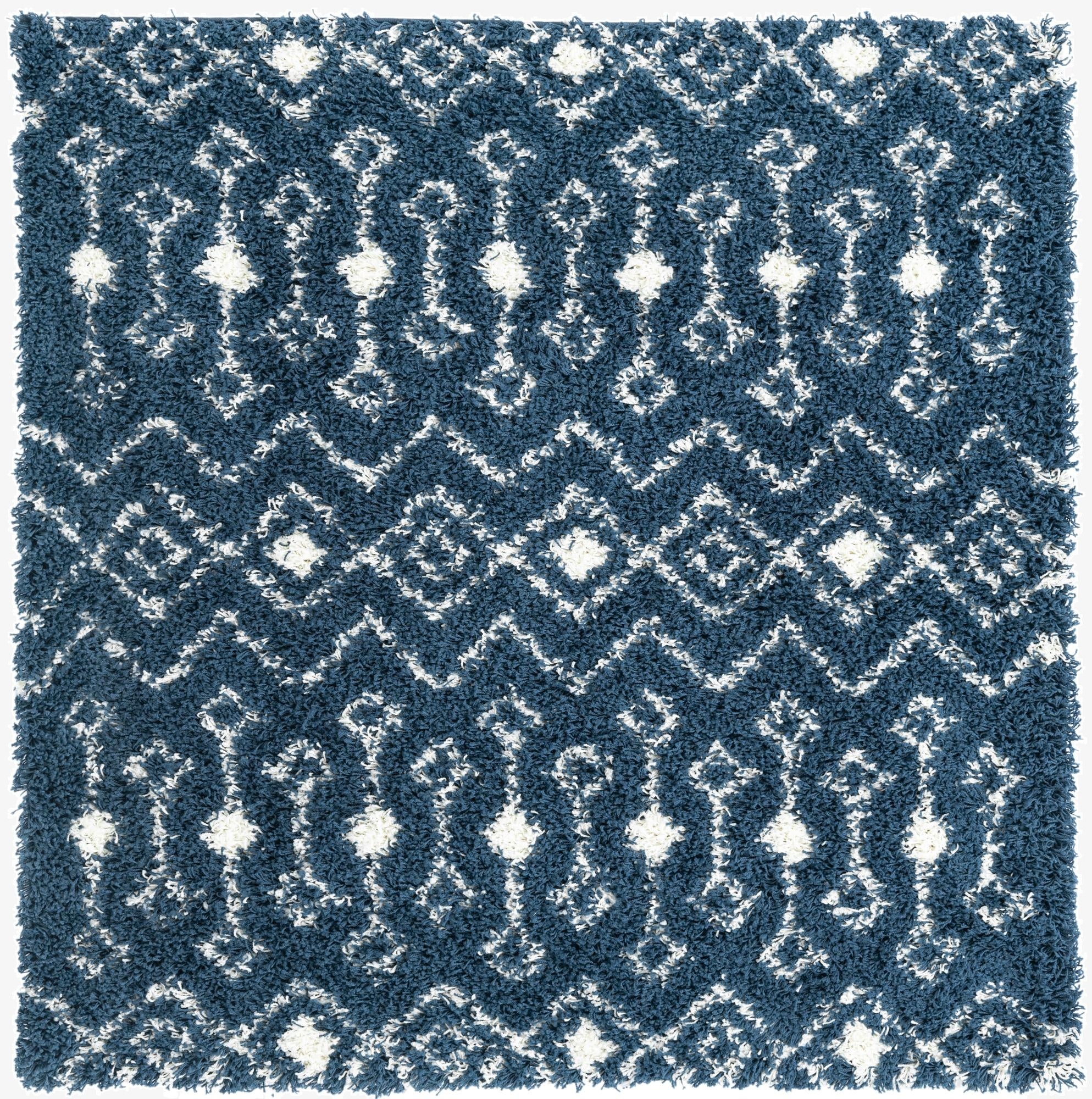 5' 3 x 5' 3 Moroccan Trellis Shag Square Rug