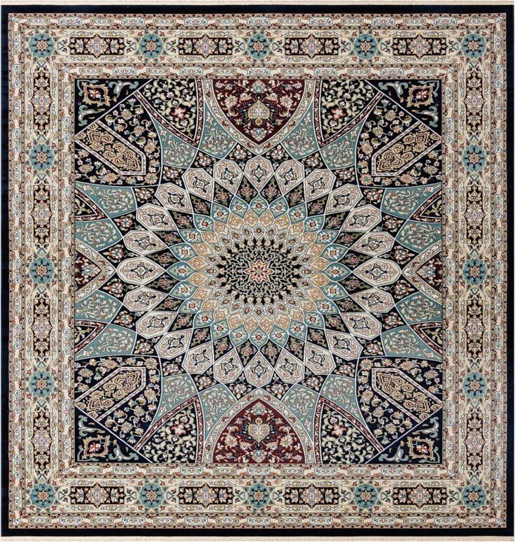 Detail image of 10' x 10' Nain Design Square Rug