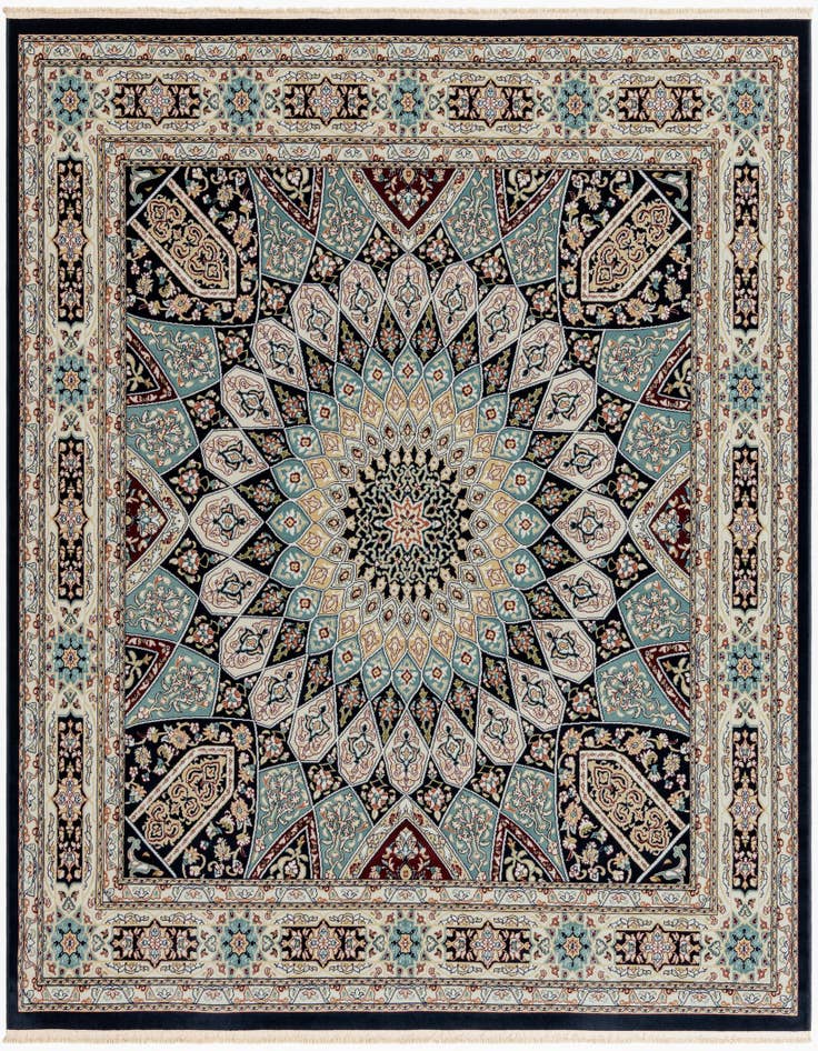 Detail image of 6' x 6' Nain Design Square Rug