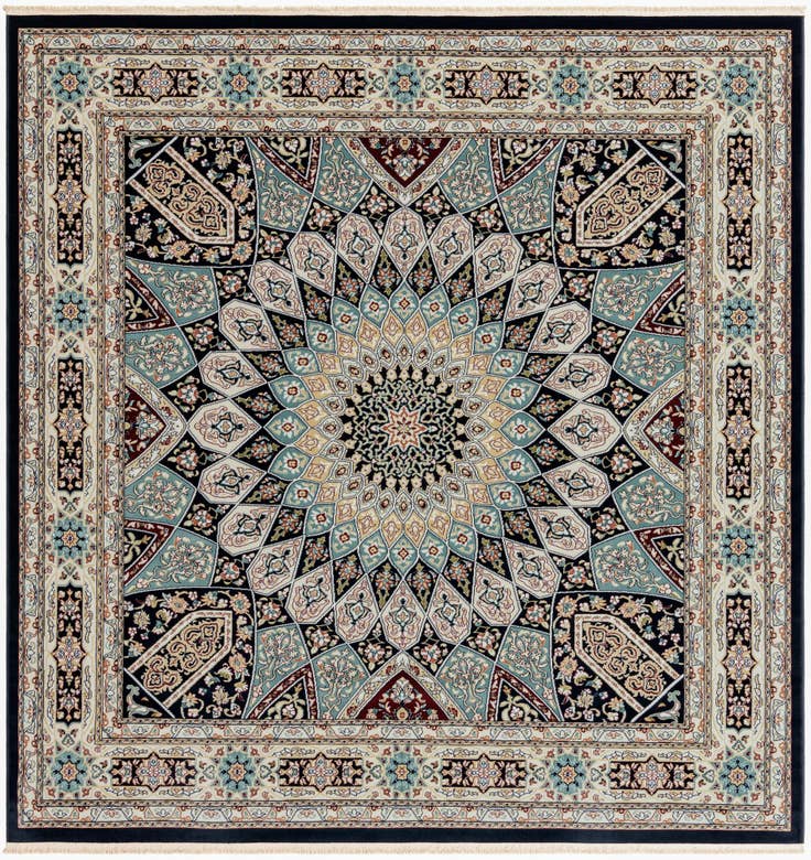 Detail image of 6' x 6' Nain Design Square Rug