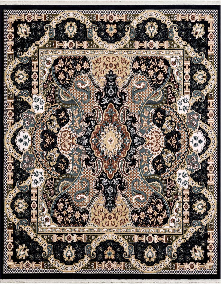 Detail image of 6' 1 x 6' 1 Nain Design Square Rug