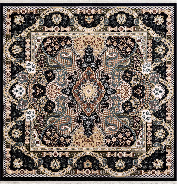 Detail image of 6' 1 x 6' 1 Nain Design Square Rug