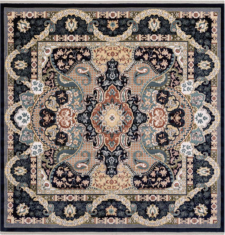 Detail image of 7' 10 x 7' 10 Nain Design Square Rug